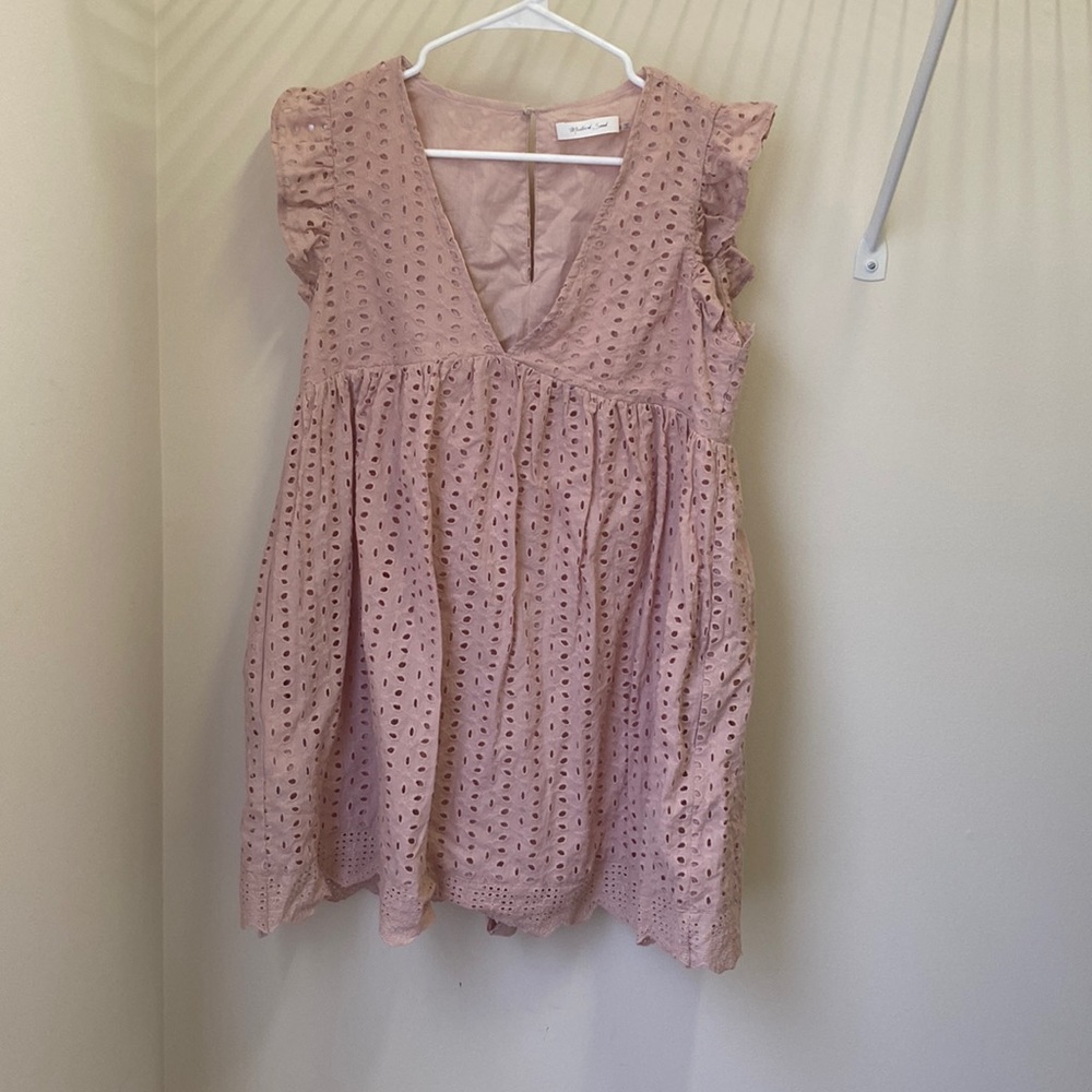 Mustard Seed Women’s Eylet Detail Dress w/ Built in Shorts Sz Medium
